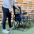 Compact Spring-Action Outdoor Rocking Chair - Space-Saving Design