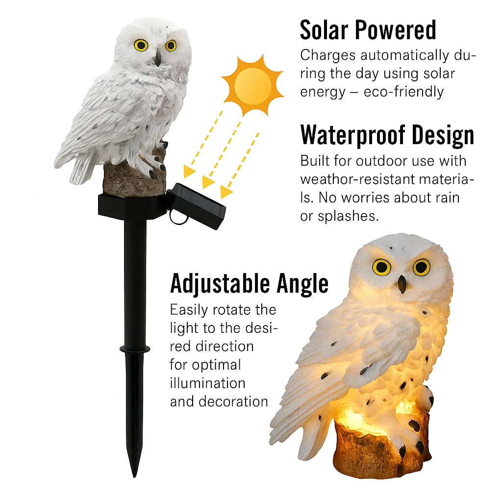 🔥 Holiday Special  50% OFF 🔥 Waterproof Solar Owl Light